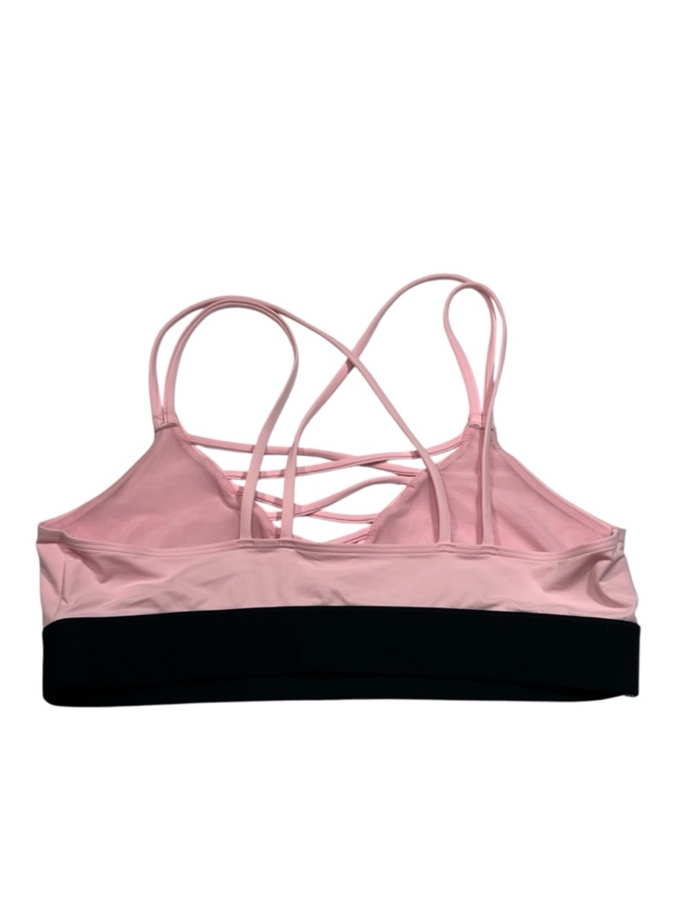 Victorias Secret Pink Ultimate Strappy Sports Bra Pink Black size L Activewear - Picture 5 of 8